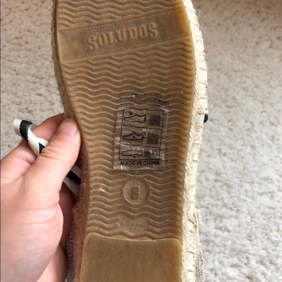 Soludos black and white stripe espadrilles - Picture 3 of 4